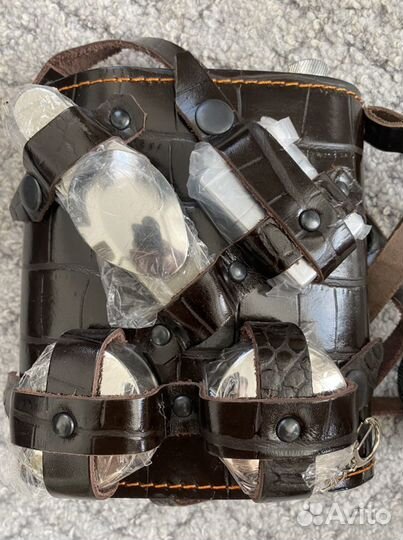 Подарочный набор фляжка, стопки, гранненый стакан