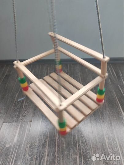 Качели детские подвесные деревянные