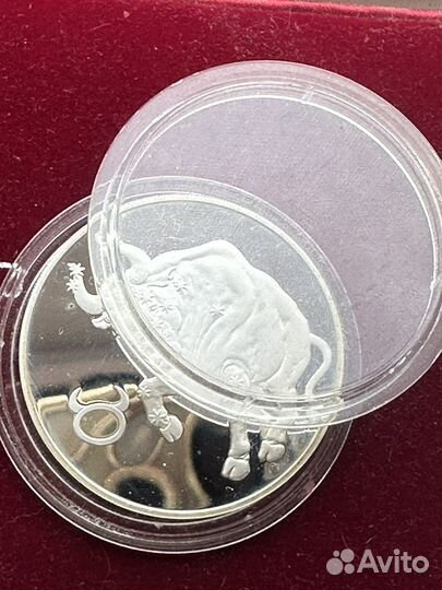 3рубля.Знаки Зодиака.Телец.Пруф.Серебро