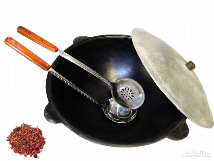 Казан чугунный Узбекский 10 л.+ печь+ ляган