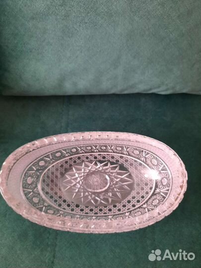 Салатник богемский хрусталь