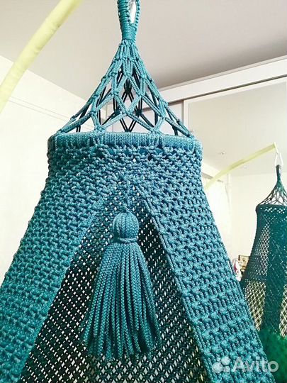 Подвесной шатёр в технике макраме