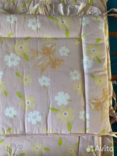 Бортики в детскую кроватку + балдахин