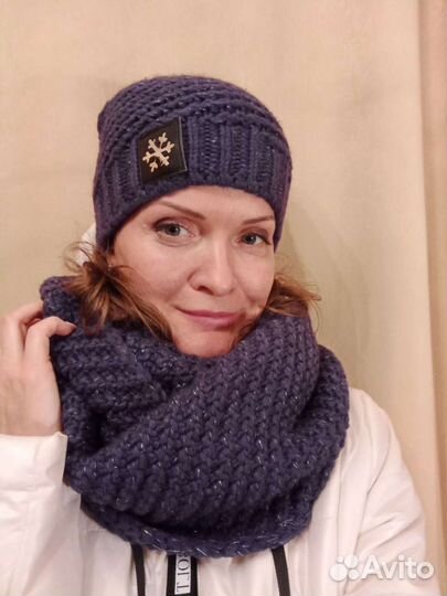 Шапка и снуд женский