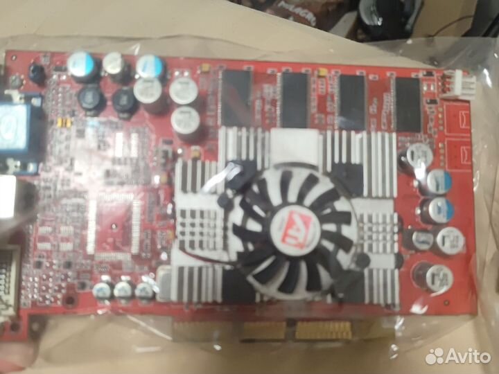 Видеокарта agp винтаж ATI Radeon 9800 hd2400