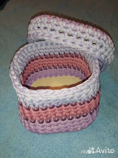 Корзинки вязаные