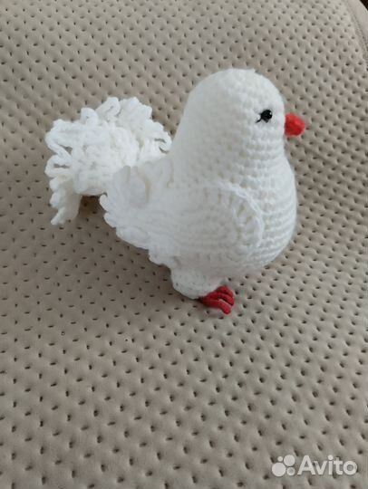 Игрушка вязанная своими руками,голубь
