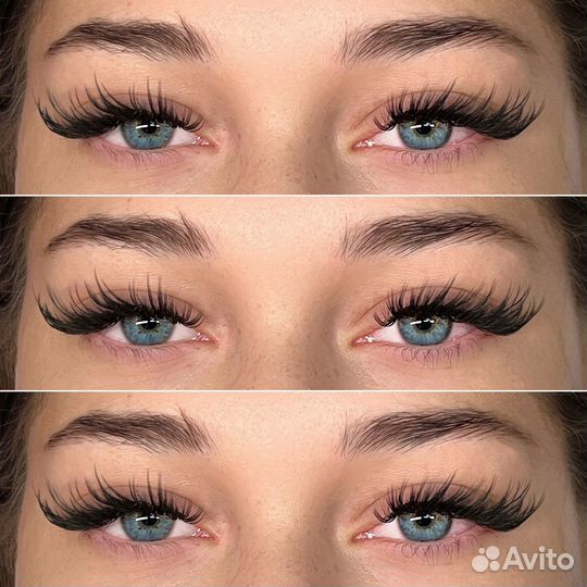 Наращивание ресниц, мокрый эффект, Кайли, аниме