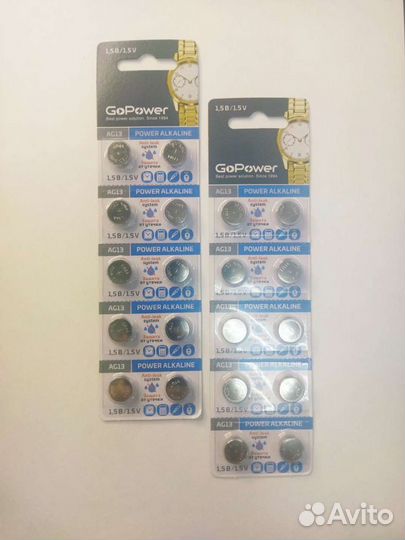 Батарейка GoPower G13/LR1154/375A/A76