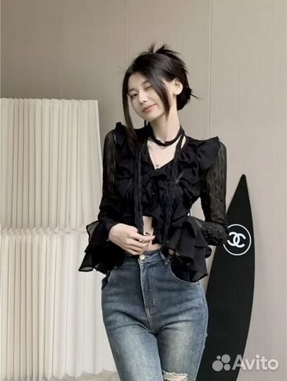 Топ блуза женская в корейском стиле y2k