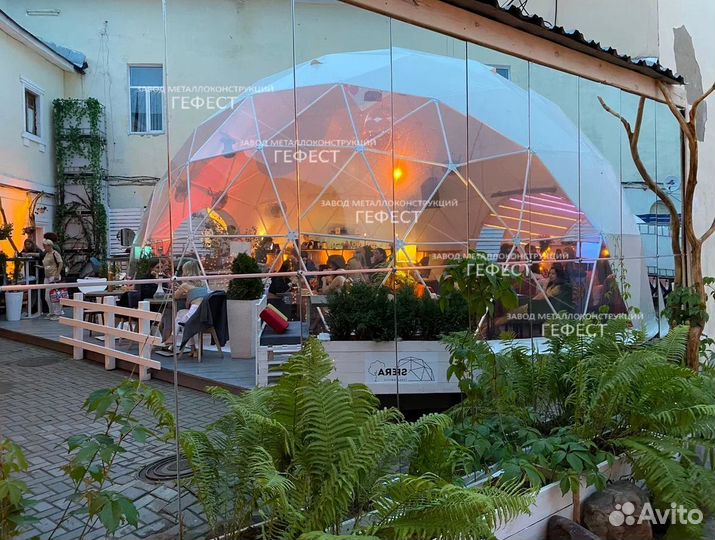 Готовый глэмпинг, шатер сфера диаметр 12 м