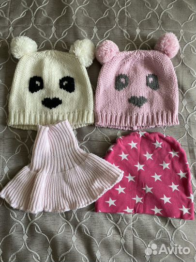 Шапки для девочки 4-5 лет