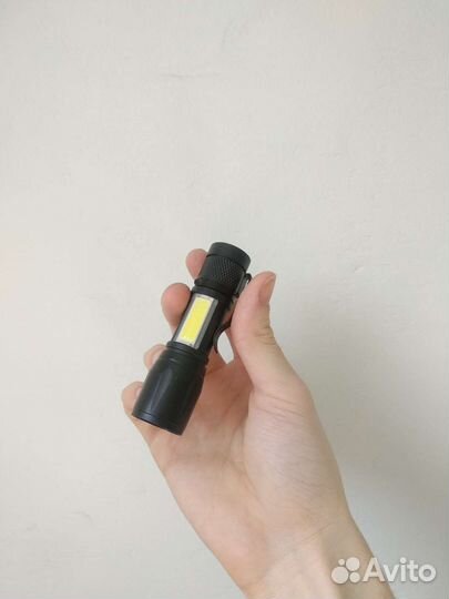 USB Фонарик + боковой сов. С zoom