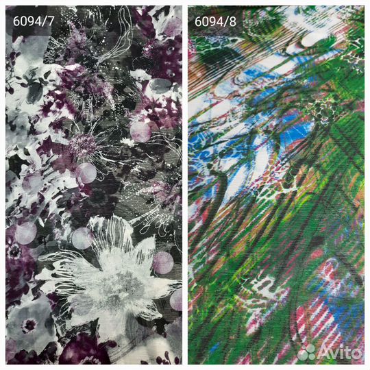 Ткань шифон набивной