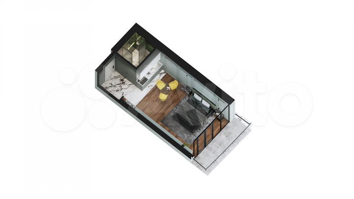 Квартира-студия, 38 м² (Грузия)