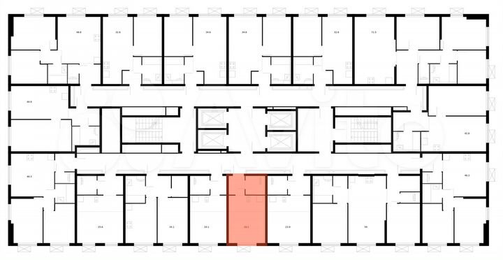 Квартира-студия, 20,1 м², 33/33 эт.