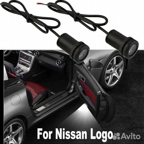 Проекция логотипа Ниссан (врезной) в дверь авто