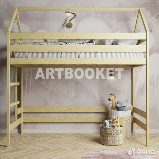 Кровать чердак домик