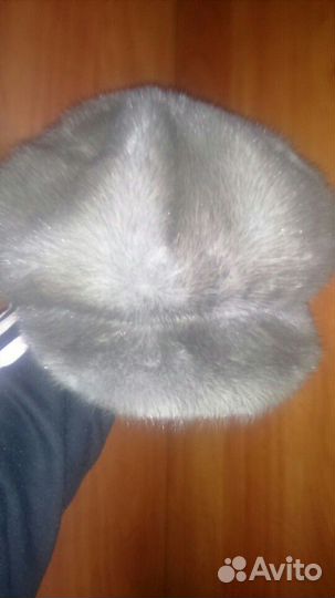 Берет из Норки Серо- голубой