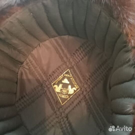 Норковая шапка мужская с козырьком