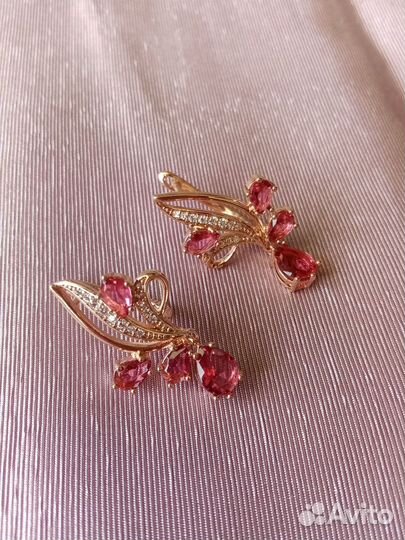 Серьги-подвески 585 RG