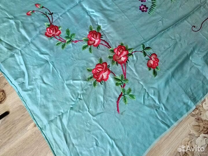 Покрывало шелк старинное Китай