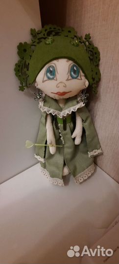 Кукла авторская Царевна-Лягушка текстильная