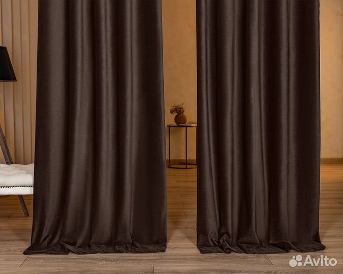 Шторы бархат Богема Шоколад