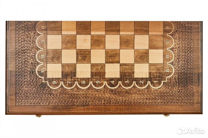 Шахматы и нарды резные Кадам 49 х 49 см Бук Армения 62459