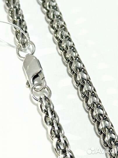 Серебряная цепочка Черепашка из серебра 925 пробы, полновесная, замок карабин, длина 45 см, вес 21,7