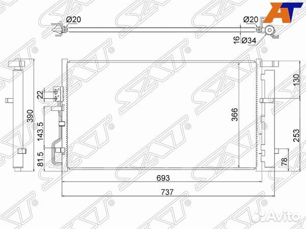 Радиатор кондиционера hyundai tucson