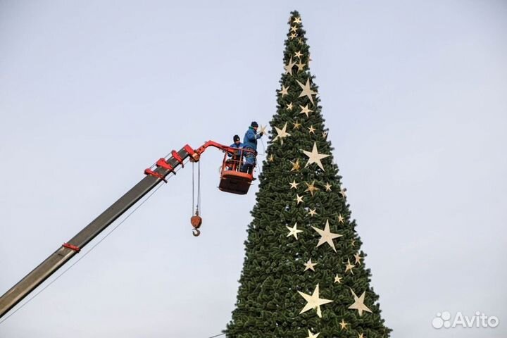 Нарядим ёлку,монтаж гирлянды,высотные допуски есть