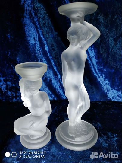 Подсвечники Матовый Хрусталь СССР