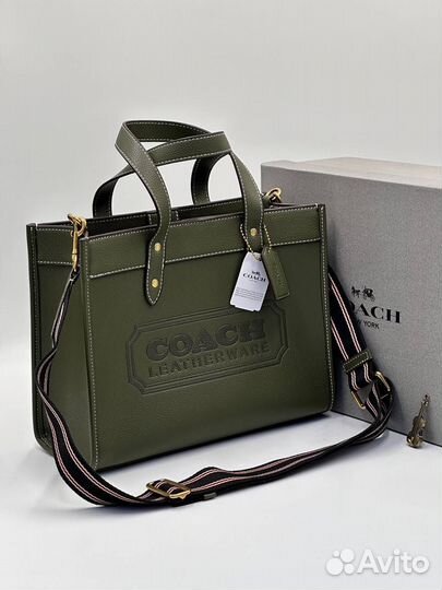 Сумка coach кожа натуральная большая