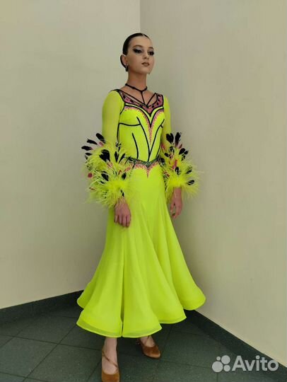 Платье на 10-ку для бальных танцев Ю2