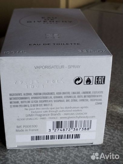 Eau de Givenchy (2018) Givenchy т/в оригин. от 100