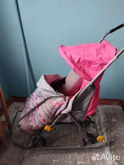 Детские санки коляска