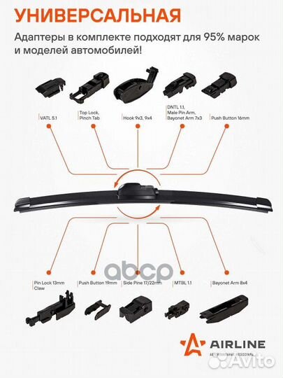 Щетка стеклоочистителя 450 мм (18 ) бескаркасна