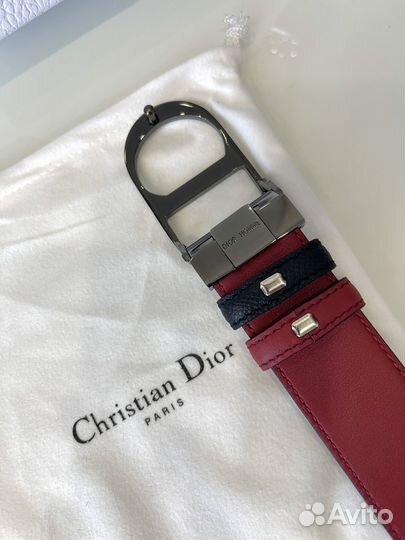 Мужской двусторонний кожаный ремень Dior