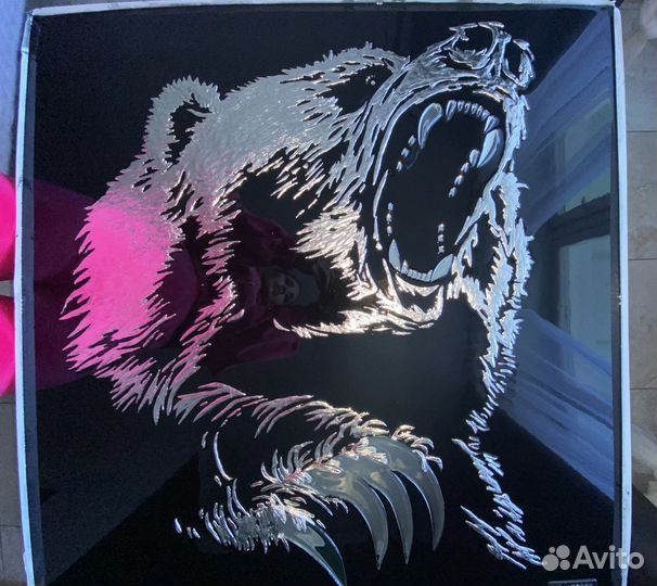 Зеркальная картина «Гризли»,размер 80/80