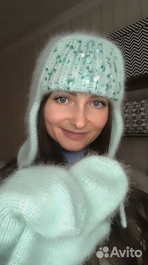 Шапка ушанка женская