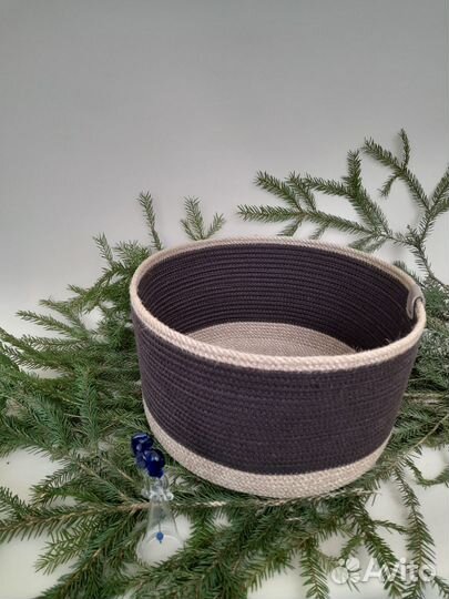 Интерьерные корзины из шнура в наличии