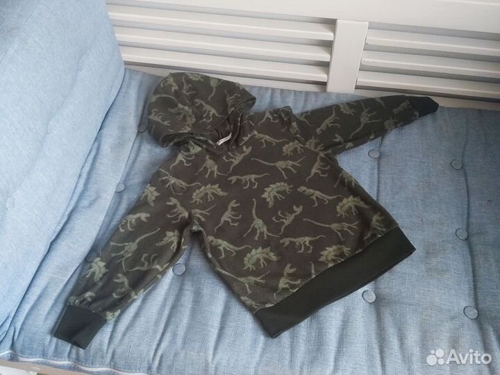 Толстовка худи 110 116 HM с динозаврами