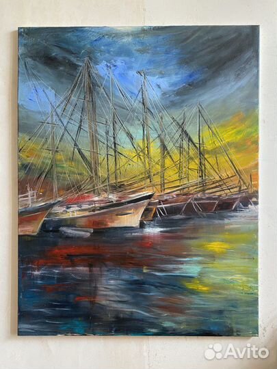 Картина маслом на холсте пейзаж 2020