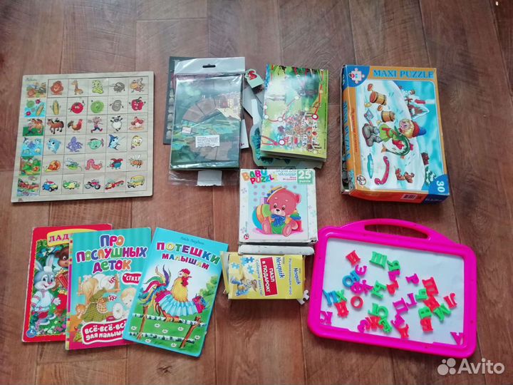 Игры, пазлы, книги, детская касса