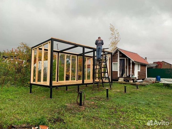 Каркасное строительство, свайный фундамент