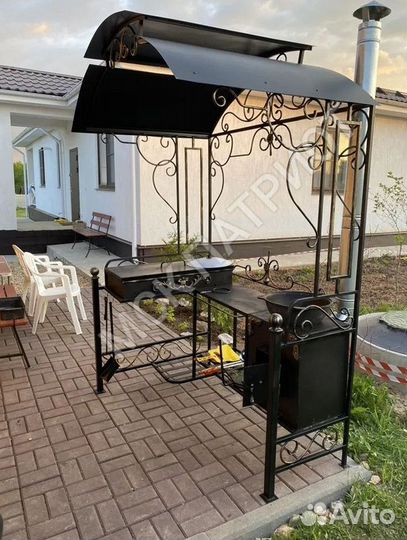 Мангал с печью