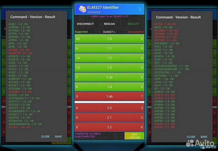 ELM327 OBD2 Bluetooth / Wifi сканер ошибок V 1.5