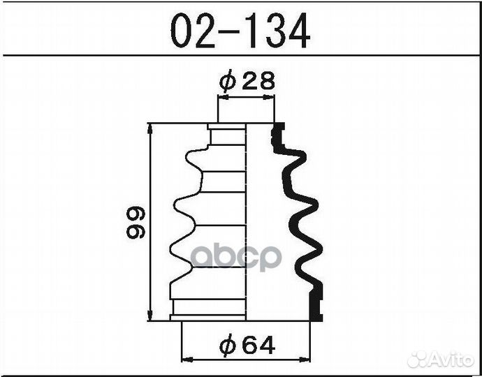 Пыльник шруса FB2160 (20x64x99) 02134 1-56 (Mar
