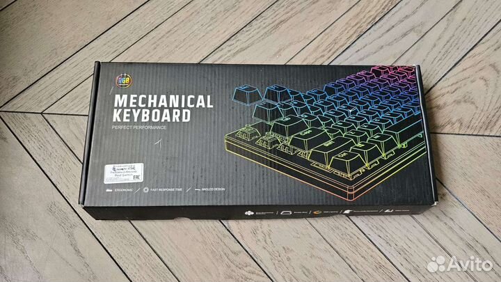 Клавиатура Booox K87 Белый-желтый Red Switch